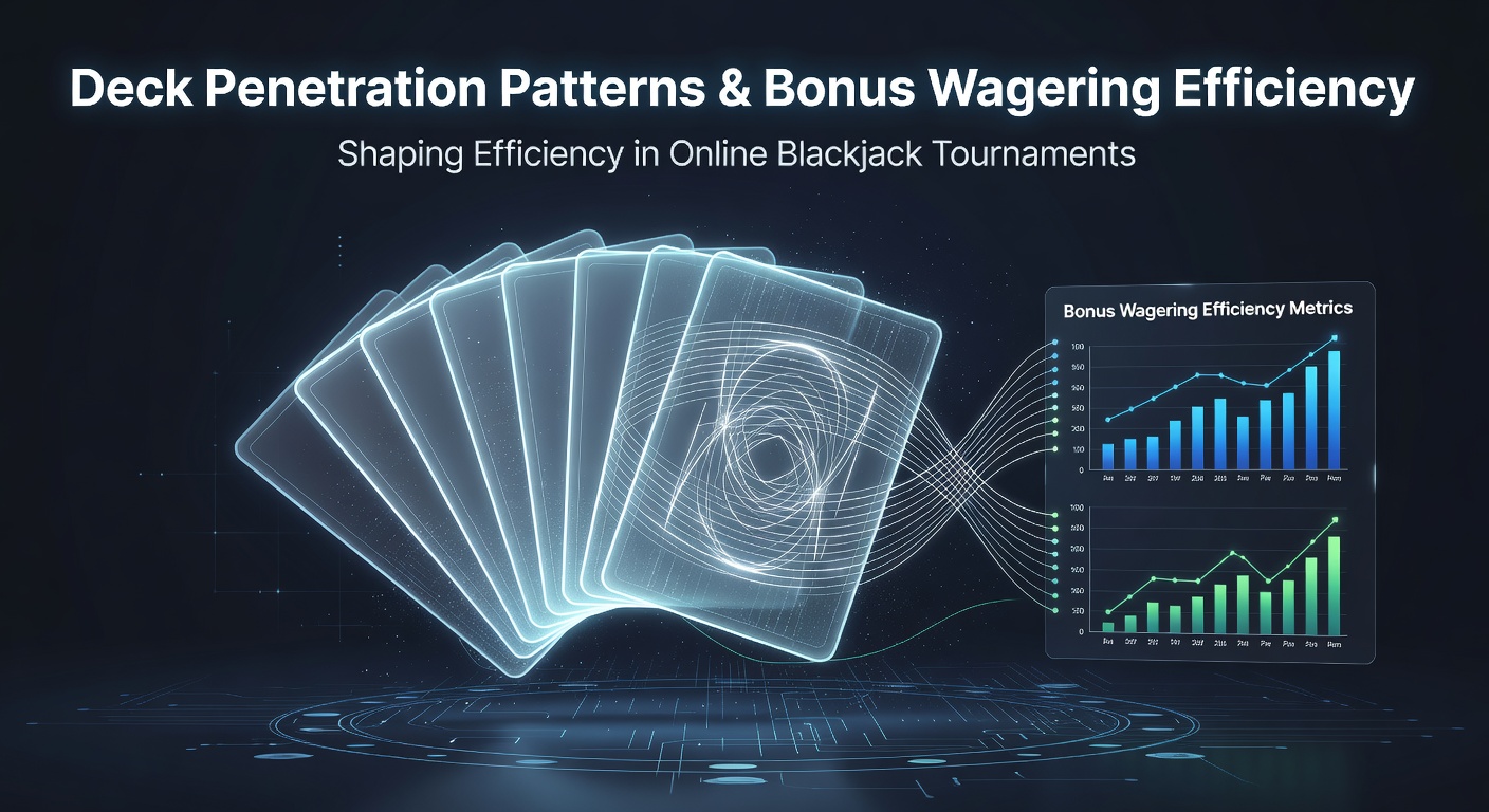 Darstellung von Deck-Penetration-Mustern in Online-Blackjack-Umgebungen mit Fokus auf Turnierstrategien