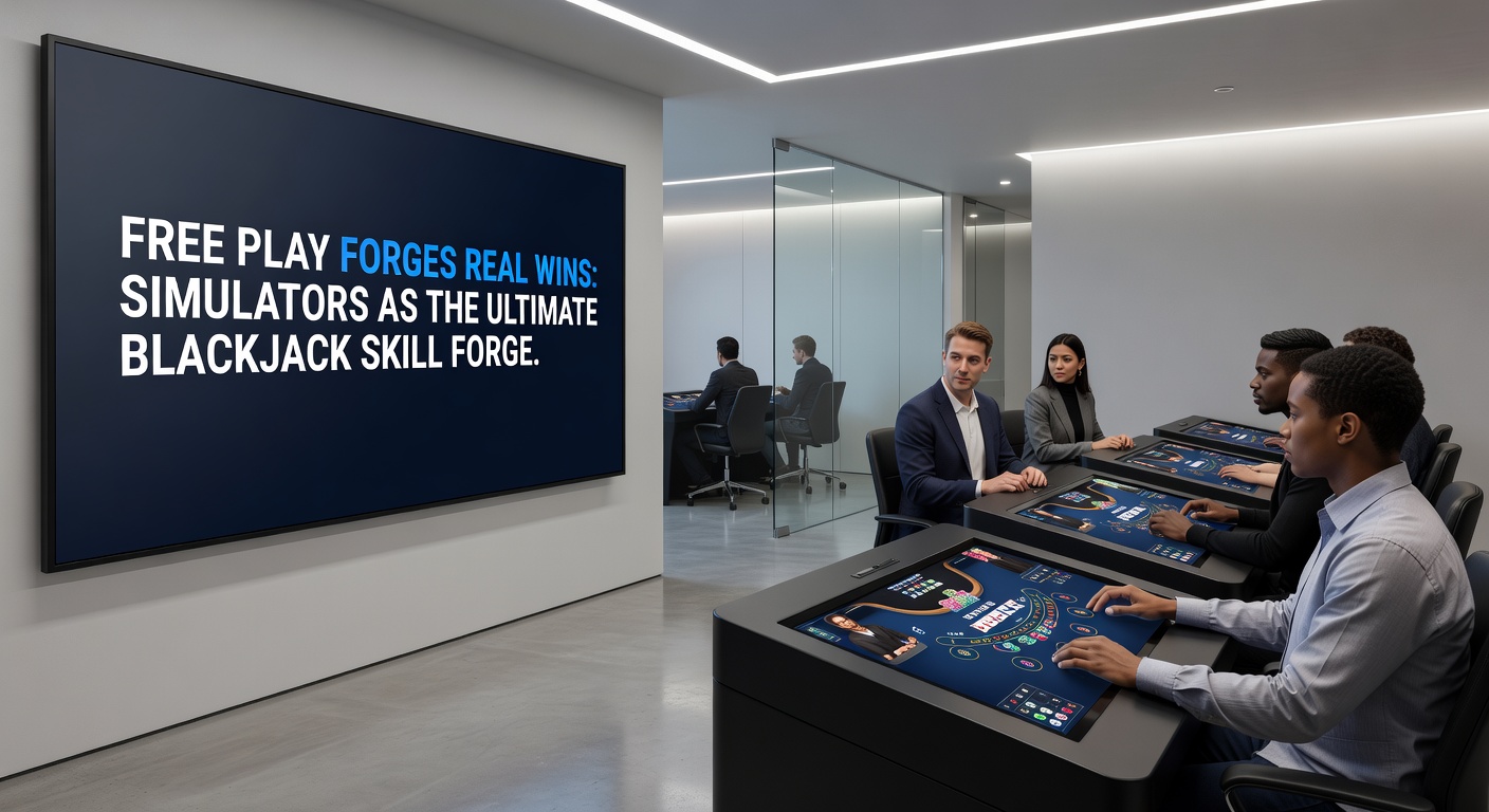 Detaillierte Grafik eines Blackjack-Simulators mit Strategie-Chart und Count-Tracker