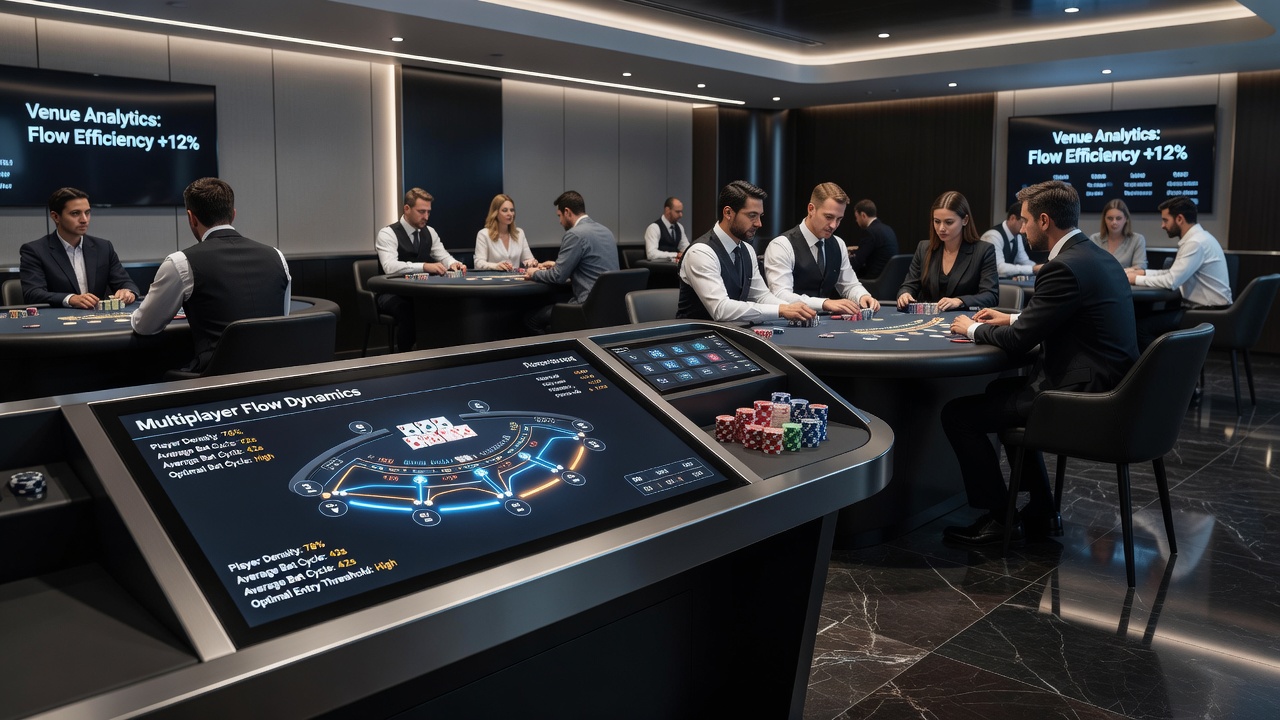 Spieler beobachten Tischdynamiken in einem Live-Blackjack-Venue